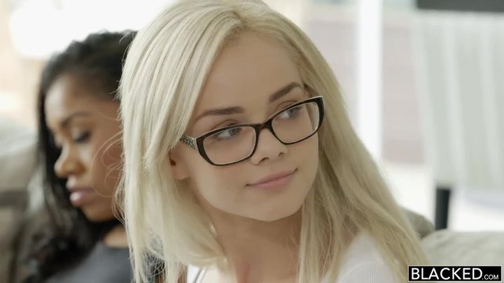 Blacked Porn Blonde With Glasses - Cute Blonde Gets Hammered By Big Black Dick